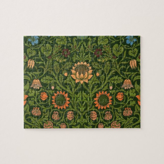 William Morris Violet and Columbine Art Rug Jigsaw Puzzle (Horizontal)