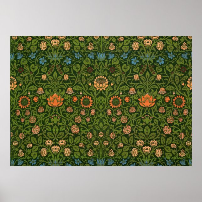 William Morris Violet and Columbine Art Rug Poster (Front)