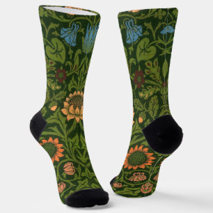William Morris Violet and Columbine Art Rug Socks