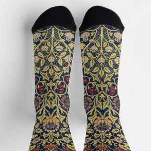 William Morris Violet and Columbine Art Socks
