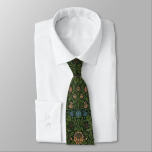 William Morris Violet and Columbine Flower Tie