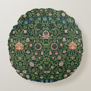 William Morris Violet and Columbine  Round Cushion