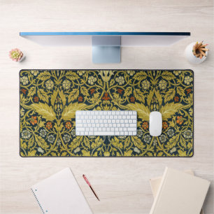William Morris Violet Columbine Navy Floral Desk Mat