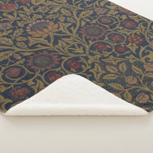 William Morris: Violet & Columbine Sherpa Blanket
