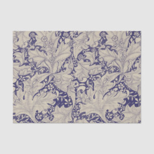 William Morris Wallflower floral blue damask  Tissue Paper
