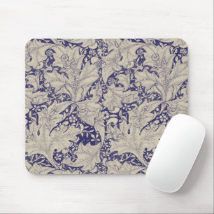 William Morris Wallflower Pattern Antique Blue Mouse Pad
