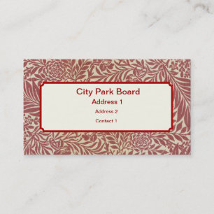 William Morris Wallpaper Designs Business Card