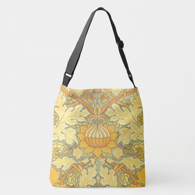 William Morris Wallpaper for St. James Place Crossbody Bag (Back)