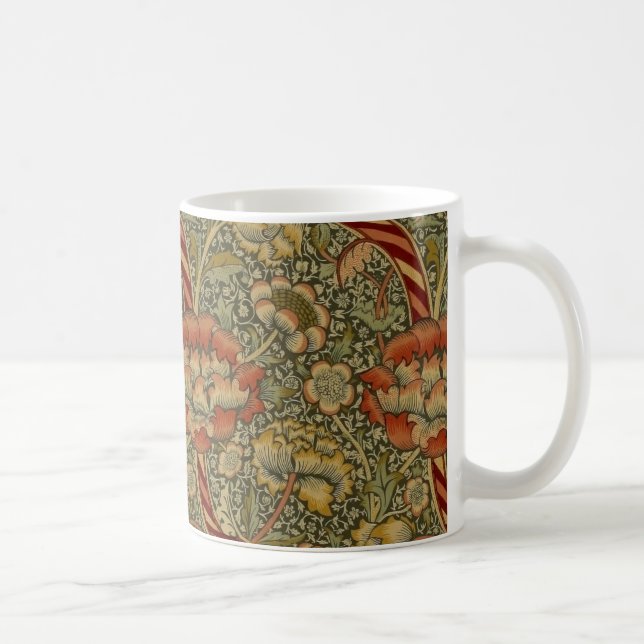 William Morris Wandle English Floral Damask Design Coffee Mug (Right)
