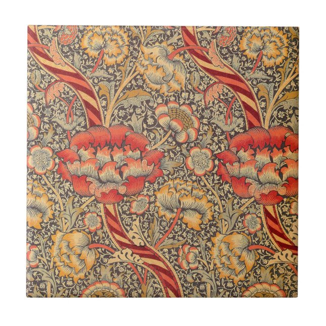 William Morris Wandle for Chintz Design Ceramic Tile (Front)
