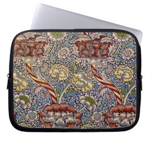 William Morris Wandle Navy Blue Floral Art Laptop Sleeve