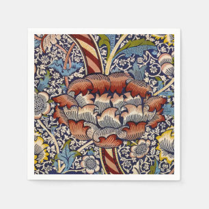 William Morris Wandle Navy Blue Floral Art Napkin