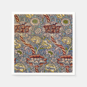 William Morris Wandle Navy Blue Floral Art Napkin