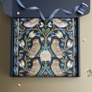 William Morris Watercolor Birds Vintage Floral Tissue Paper