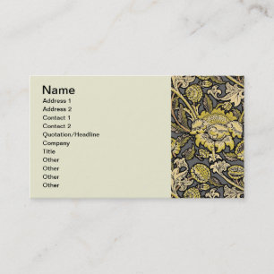 William Morris Wey Floral Arts Crafts Wallpaper Business Card