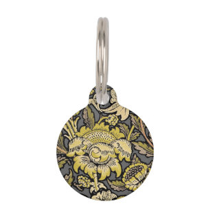 William Morris Wey Floral Arts Crafts Wallpaper Pet Tag