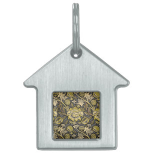 William Morris Wey Floral Arts Crafts Wallpaper Pet Tag