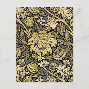William Morris Wey Floral Arts Crafts Wallpaper Postcard