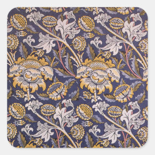 William Morris Wey Floral Arts Crafts Wallpaper Square Sticker