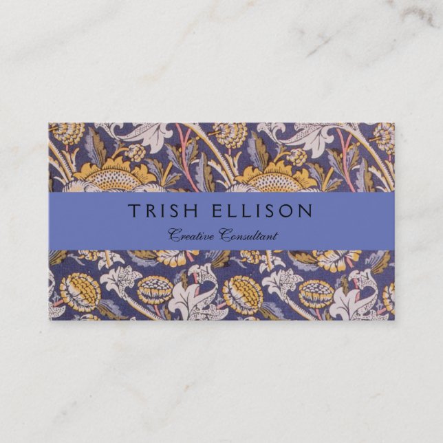 William Morris Wey Floral Wallpaper Business Card (Front)