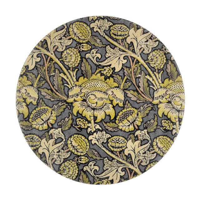 William Morris Wey Floral Wallpaper Cutting Board (Front)
