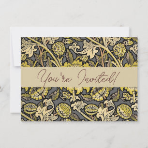 William Morris Wey Floral Wallpaper Invitation