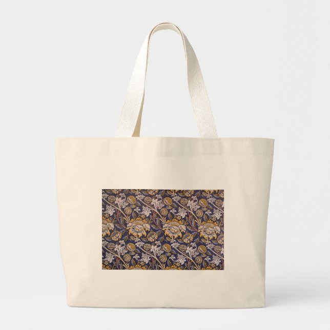 William Morris Wey Floral Wallpaper Large Tote Bag (Front)