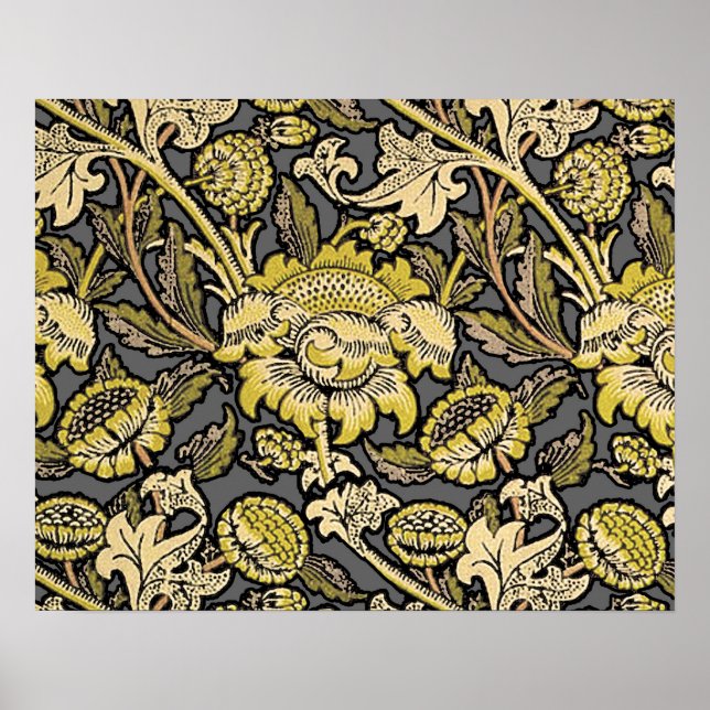 William Morris Wey Floral Wallpaper Poster (Front)