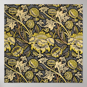 William Morris Wey Floral Wallpaper Poster
