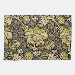 William Morris Wey Floral Wallpaper Tea Towel