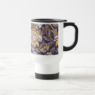 William Morris Wey Floral Wallpaper Travel Mug