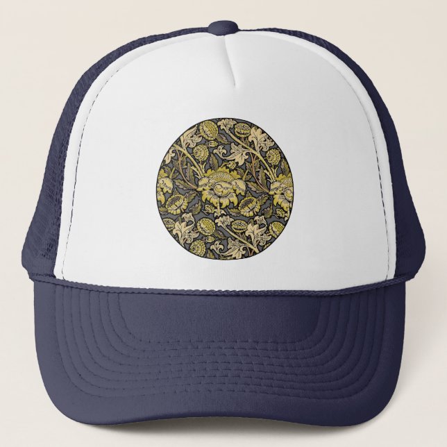 William Morris Wey Floral Wallpaper Trucker Hat (Front)