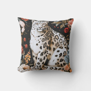 William Morris White Leopard With Floral Cushion
