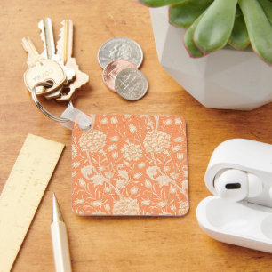 William Morris Wild Tulip famous pattern Key Ring