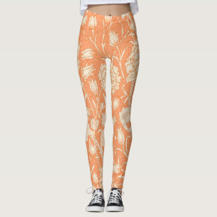 William Morris Wild Tulip famous pattern Leggings