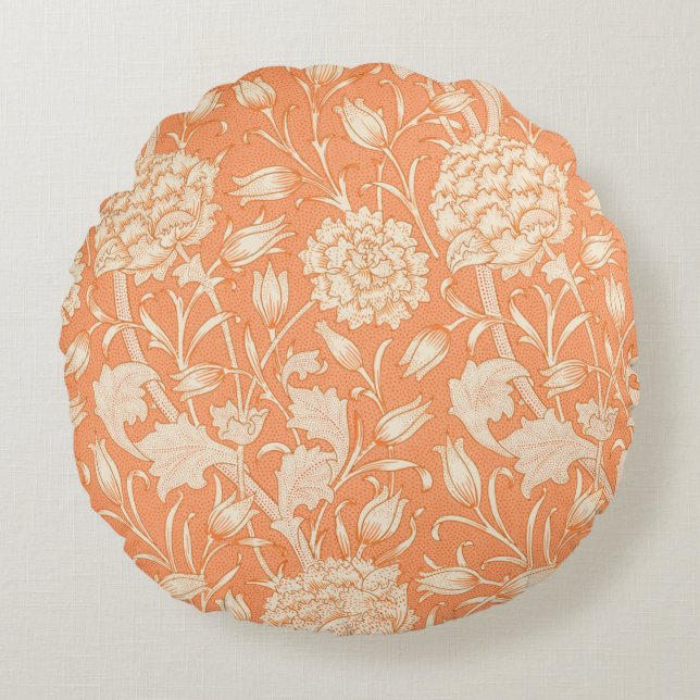 William Morris Wild Tulip famous pattern Round Cushion (Front)