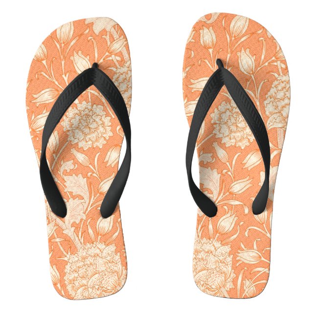 William Morris Wild Tulip famous pattern Thongs (Footbed)