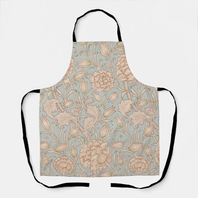 William Morris Wild Tulip Flower Floral Design Apron (Front)