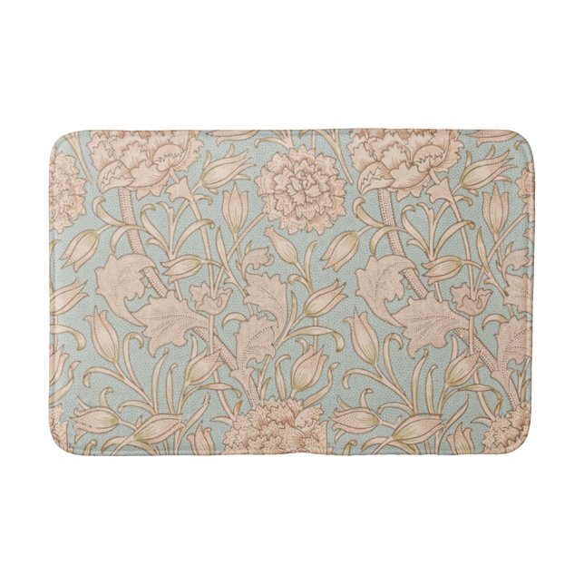 William Morris Wild Tulip Flower Floral Design Bath Mat (Front)