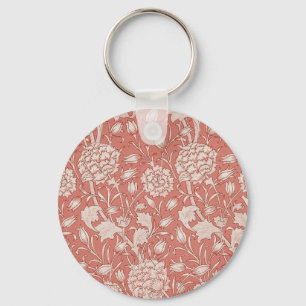 William Morris Wild Tulip Flower Floral Key Ring