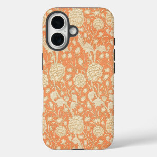 William Morris Wild Tulip Orange Floral Art iPhone 16 Case