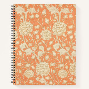 William Morris Wild Tulip Orange Floral Art Notebook