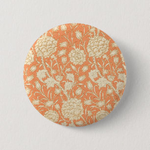 William Morris Wild Tulip Vintage Floral Pattern 6 Cm Round Badge