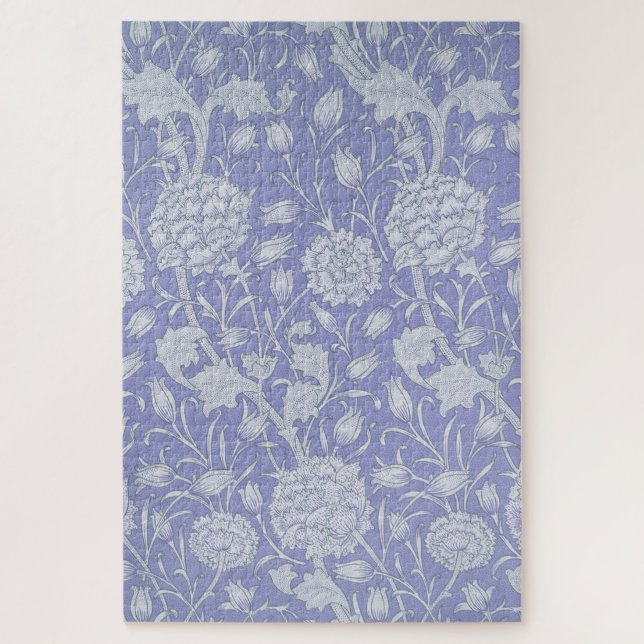 William Morris - Wild Tulips Purple Floral Pattern Jigsaw Puzzle (Vertical)