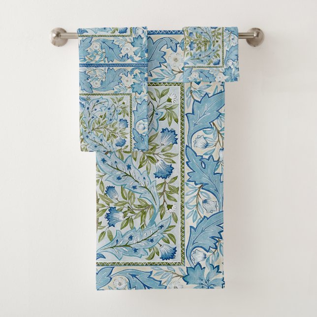 William Morris & Wilhelmina Style Prints Bath Towel Set (Insitu)