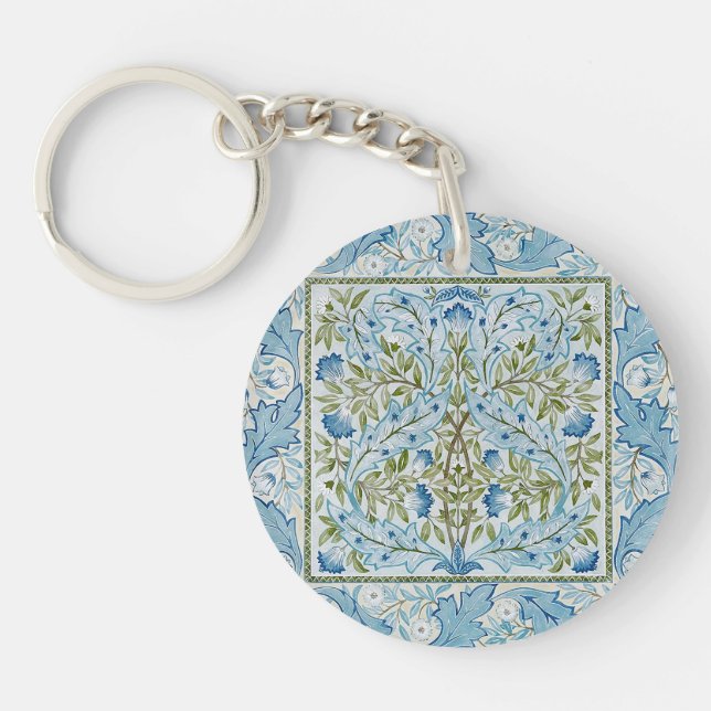 William Morris & Wilhelmina Style Prints Key Ring (Front)