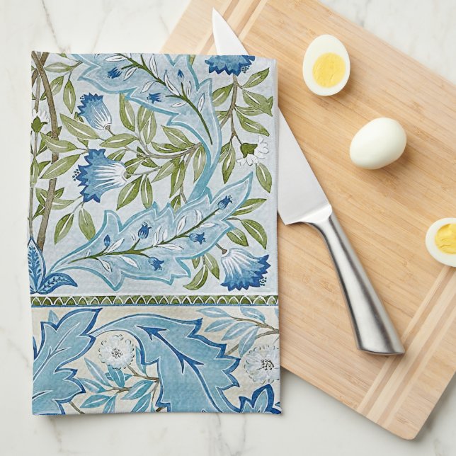 William Morris & Wilhelmina Style Prints Tea Towel (Quarter Fold)