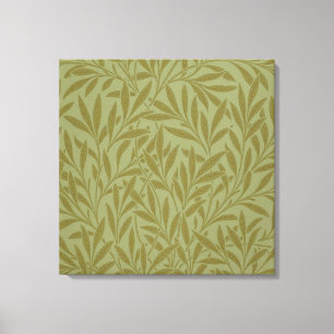 William Morris Willow Antique Green Leaf Vine Art Canvas Print