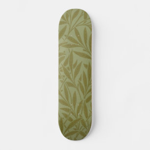 William Morris Willow Antique Green Leaf Vine Art Skateboard