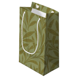 William Morris Willow Antique Green Leaf Vine Art Small Gift Bag